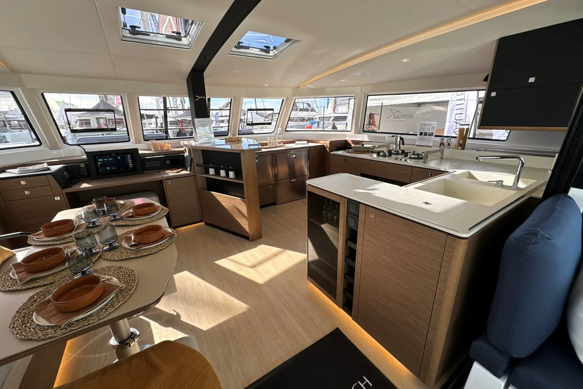 Galley of Good Vibes, a Nautitech 48 Open catamaran at Cogolin, France