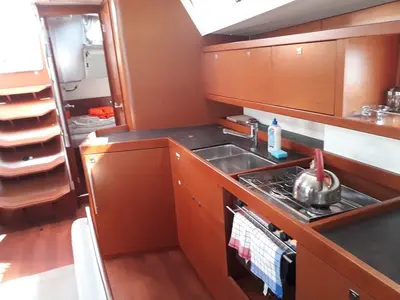 Galley of Parija II, a Beneteau Oceanis 45 sailboat at Split, Croatia