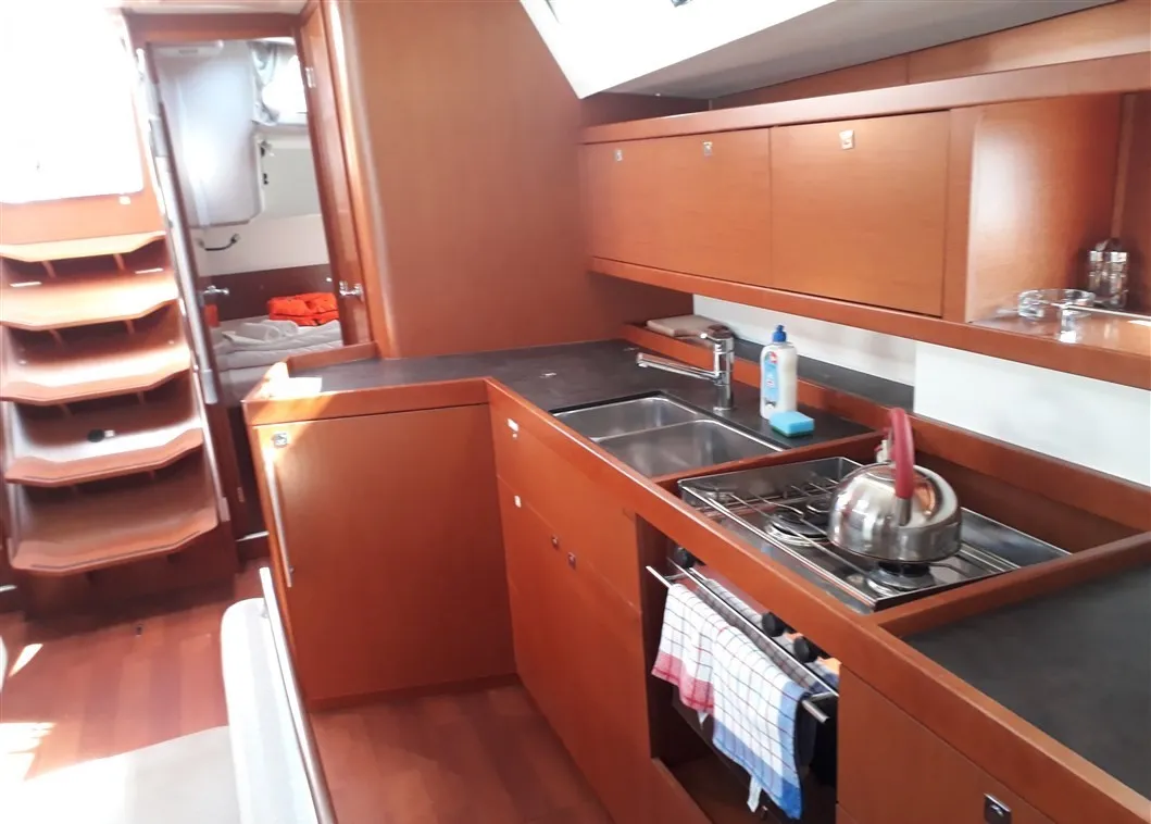 Galley of Parija II, a Beneteau Oceanis 45 sailboat at Split, Croatia