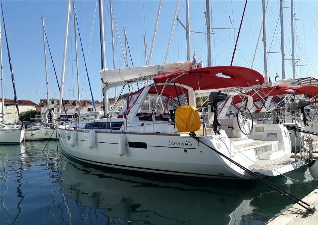 Exterior view of Parija II, a Beneteau Oceanis 45 sailboat at Split, Croatia