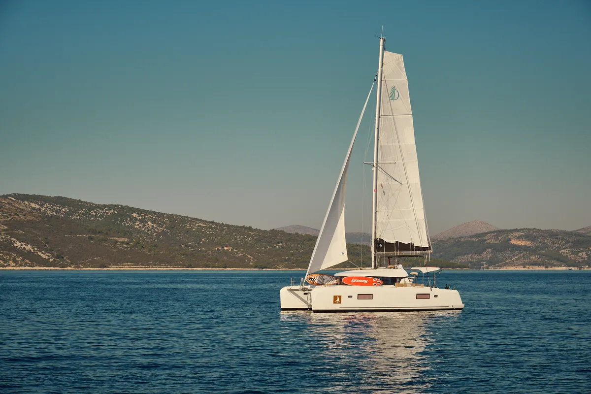 Head on Arielle, a Lagoon 42 catamaran at Trogir, Croatia