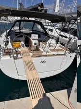 Cockpit of FuFu, a Hanse 388 sailboat at Seget Donji, Croatia