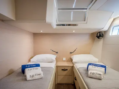 Cabin on Life Time, a Jeanneau 64 sailboat at Athens, Greece