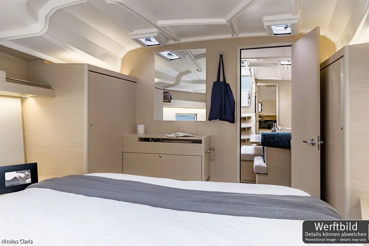 Cabin on Finja, a Beneteau Oceanis 40.1 sailboat at Rogoznica, Croatia