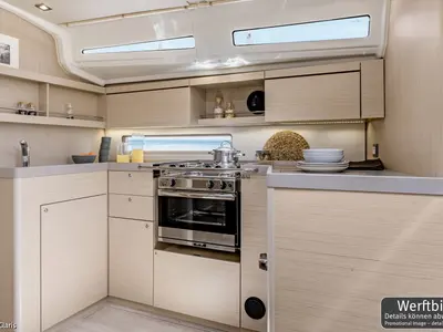 Galley of Finja, a Beneteau Oceanis 40.1 sailboat at Rogoznica, Croatia