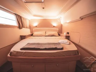 Cabin on Marlin, a Lagoon 440 catamaran at Naples, Italy