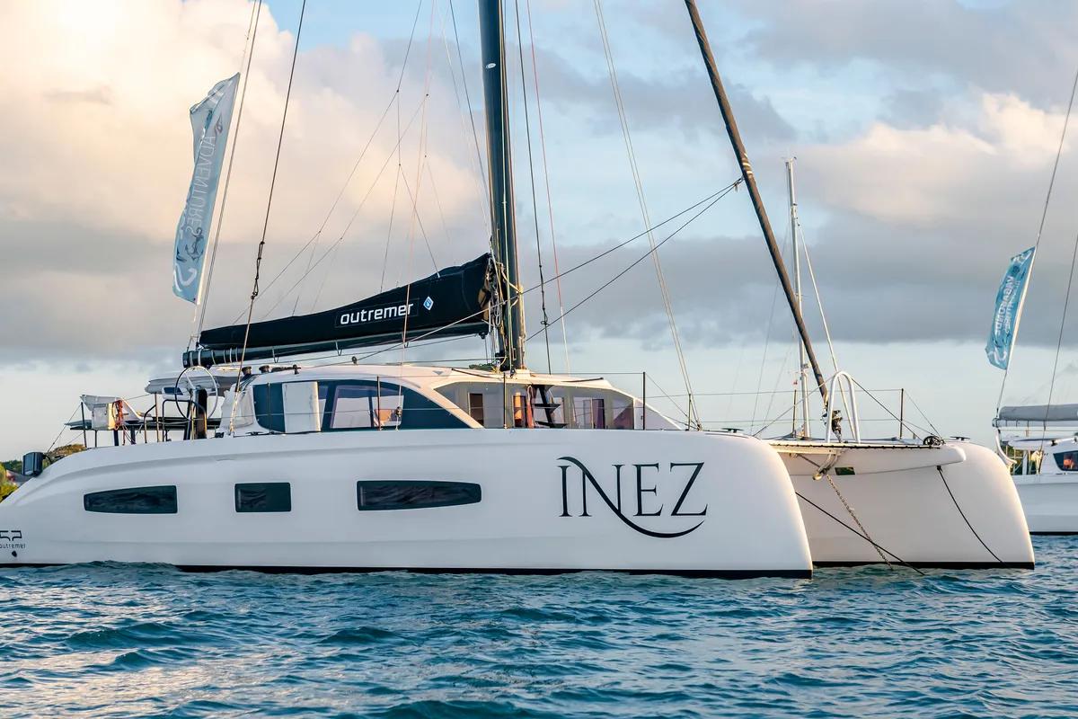 Sophia, a Outremer 52 catamaran at Central Abaco, Bahamas