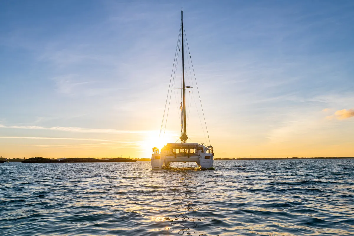 Sophia, a Outremer 52 catamaran at Central Abaco, Bahamas