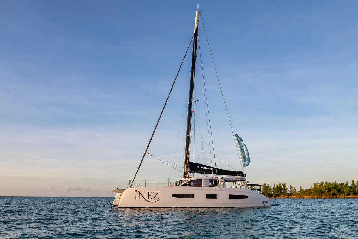 Sophia, a Outremer 52 catamaran at Central Abaco, Bahamas