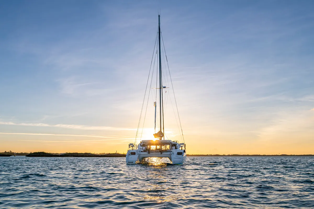 Sophia, a Outremer 52 catamaran at Central Abaco, Bahamas