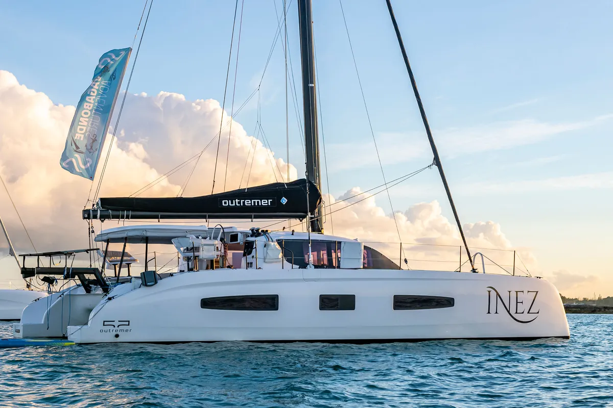 Sophia, a Outremer 52 catamaran at Central Abaco, Bahamas