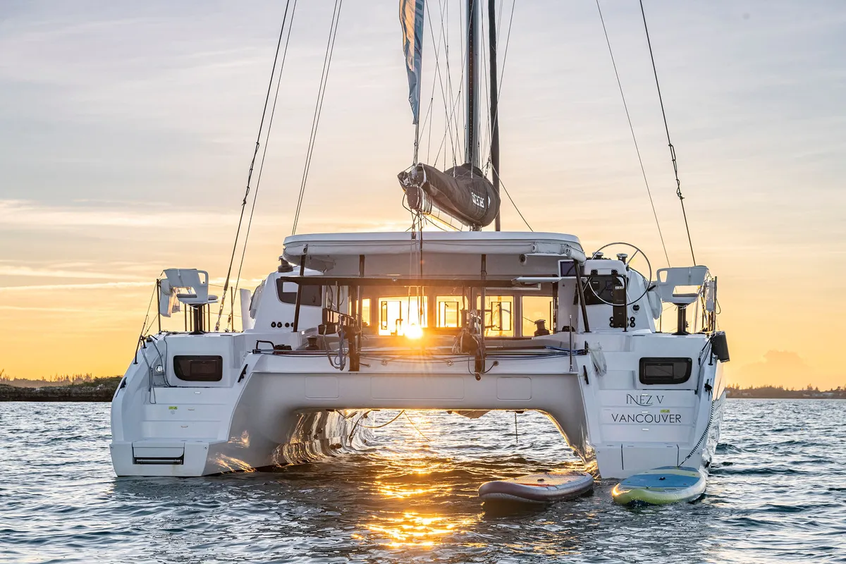 Sophia, a Outremer 52 catamaran at Central Abaco, Bahamas