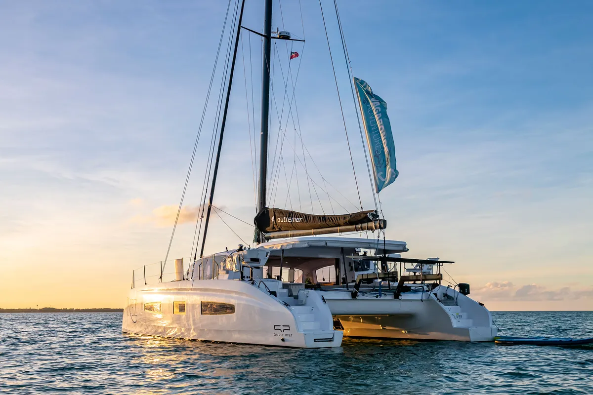 Sophia, a Outremer 52 catamaran at Central Abaco, Bahamas