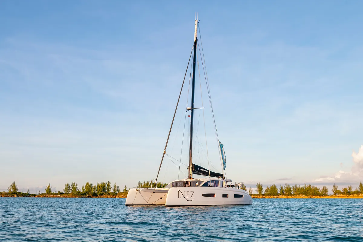 Sophia, a Outremer 52 catamaran at Central Abaco, Bahamas