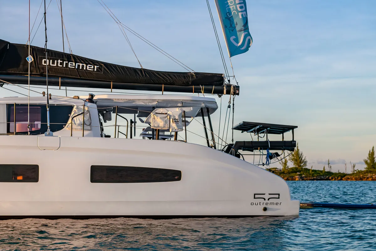 Sophia, a Outremer 52 catamaran at Central Abaco, Bahamas