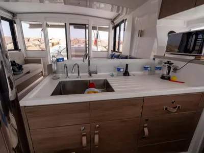 Galley of Zaz, a Bali 4.2 catamaran at Hyères, France