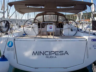 Cockpit of Mincipesa, a Dufour 460 GL sailboat at Grad Pula, Croatia