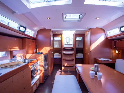 Salon of Mincipesa, a Dufour 460 GL sailboat at Grad Pula, Croatia
