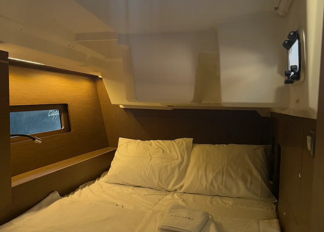 Cabin on Athena 2, a Beneteau Oceanis 46.1 sailboat at Fethiye, Turkey