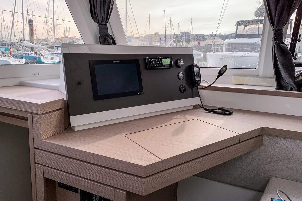 Merengue, a Fountaine Pajot Lucia 40 catamaran at Tivat, Montenegro