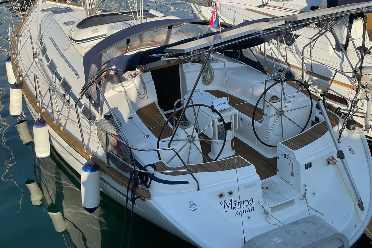 Exterior view of MIRNA, a Bavaria 44 sailboat at Zadar, Croatia