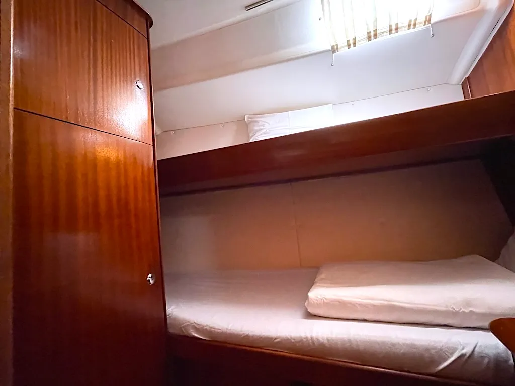 Cabin on MIRNA, a Bavaria 44 sailboat at Zadar, Croatia