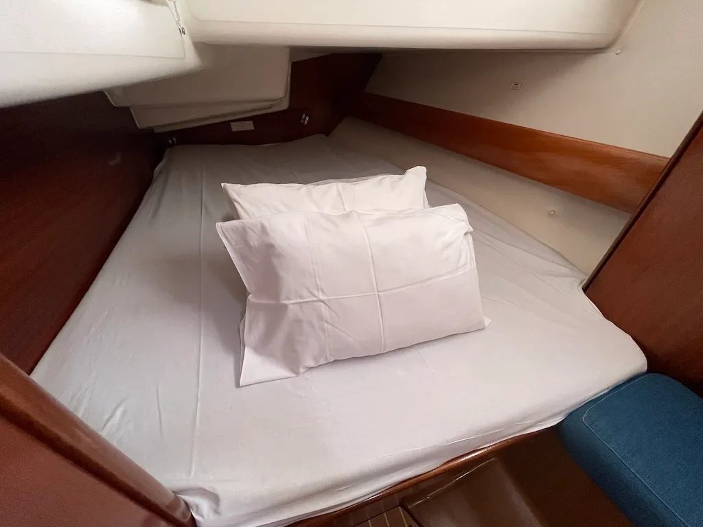 Cabin on MIRNA, a Bavaria 44 sailboat at Zadar, Croatia