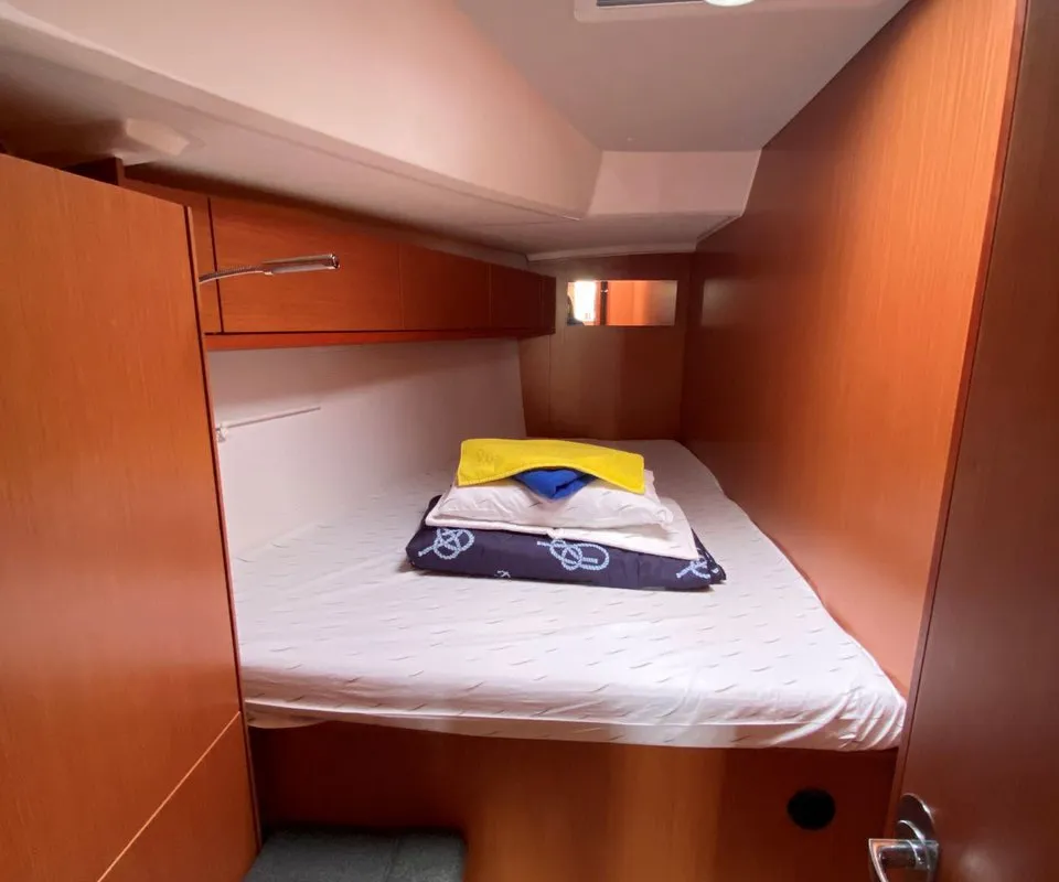 Cabin on Tess Point, a Bavaria Cruiser 46 sailboat at Split, Croatia