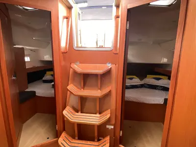 Salon of Tess Point, a Bavaria Cruiser 46 sailboat at Split, Croatia