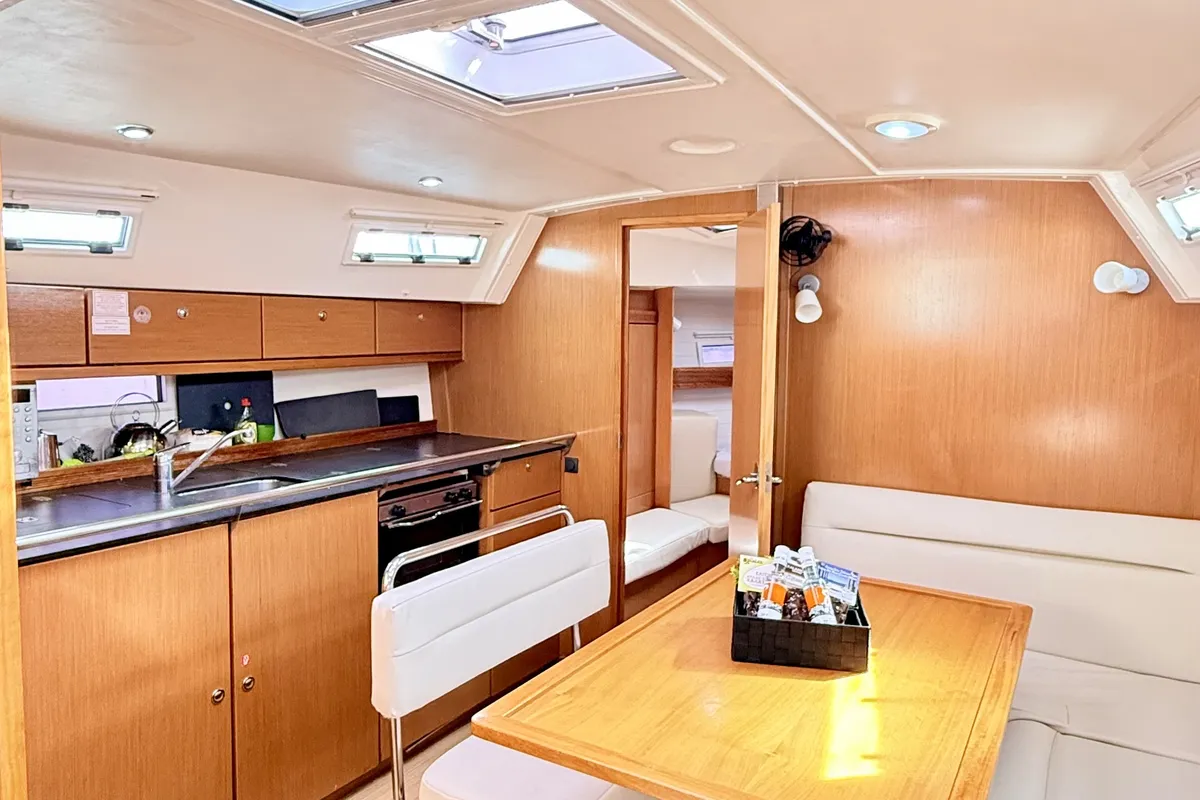 Salon of Paola, a Bavaria 40 Cruiser sailboat at Kavala, Greece