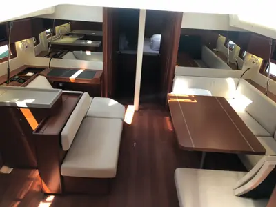 Salon of Marea, a Beneteau Oceanis 51.1 sailboat at Medulin, Croatia