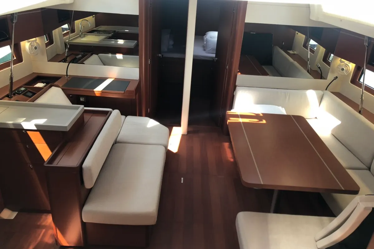 Salon of Marea, a Beneteau Oceanis 51.1 sailboat at Medulin, Croatia