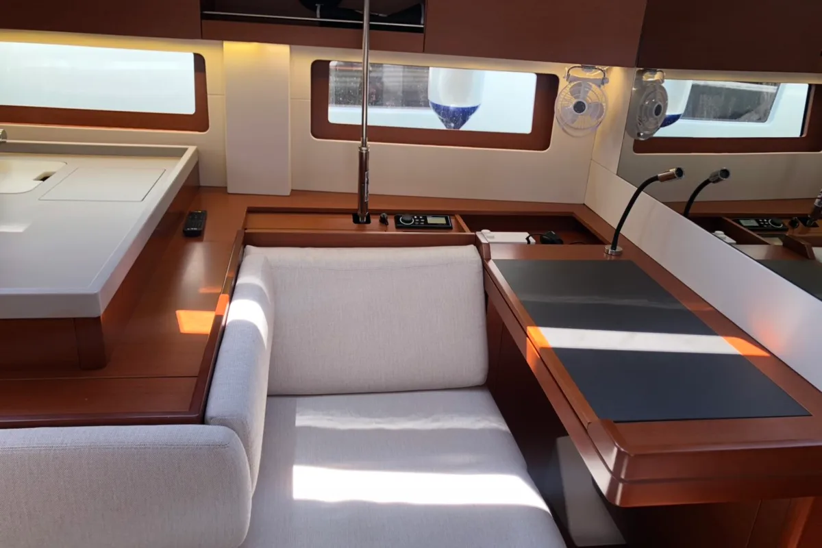 Salon of Marea, a Beneteau Oceanis 51.1 sailboat at Medulin, Croatia