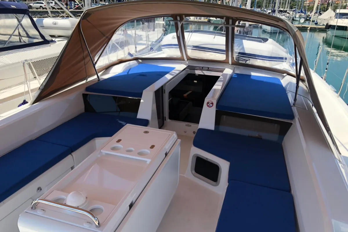 Deck of Marea, a Beneteau Oceanis 51.1 sailboat at Medulin, Croatia