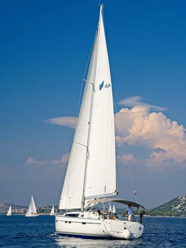 Exterior view of Bavaria Cruiser 46, a sailboat at Murter, Croatia