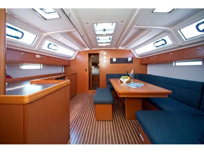 Salon of Bavaria Cruiser 46, a sailboat at Murter, Croatia