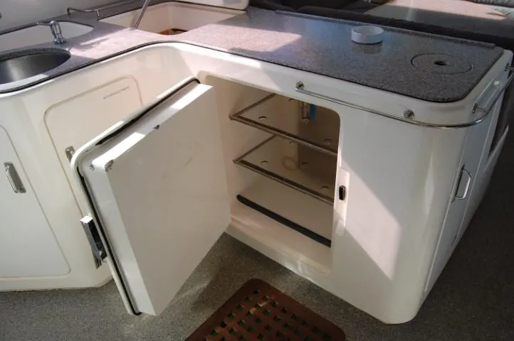 Galley of Alboran Mahanga (Majorca), a Voyage 440 catamaran at es Jonquet, Spain