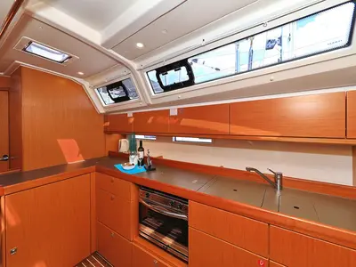 Galley of Avior, a Bavaria Cruiser 46 sailboat at Grad Biograd na Moru, Croatia