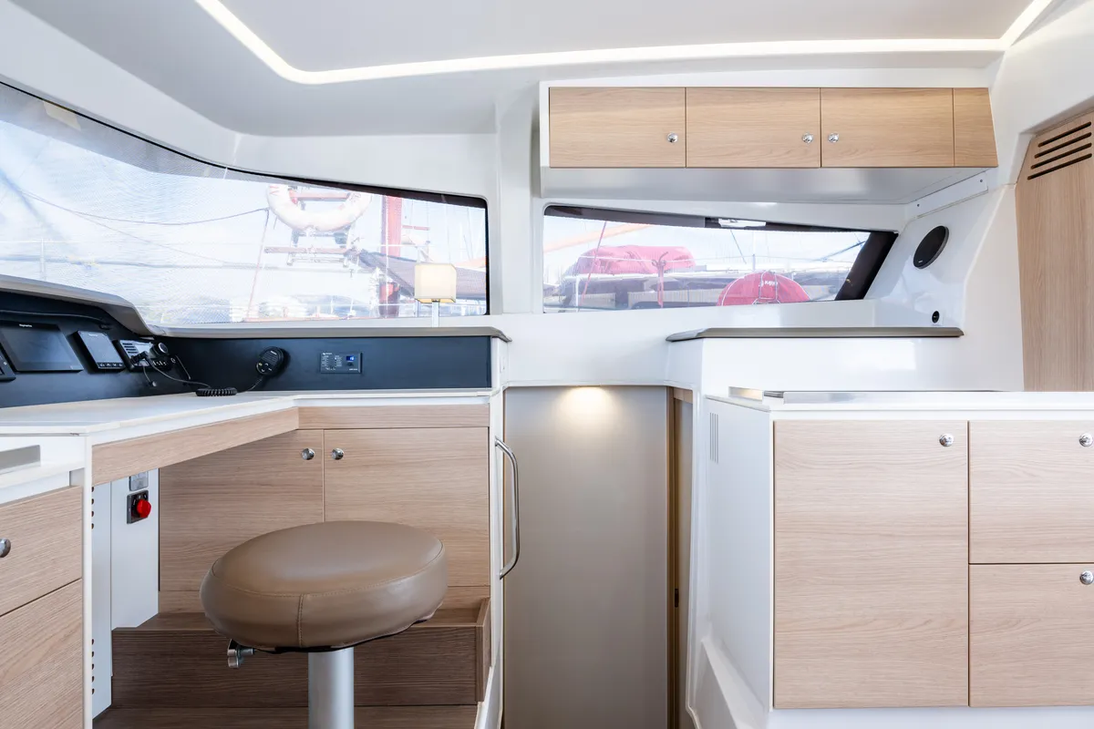 Salon of Theros, a Bali 4.1 catamaran at Municipal Unit of Lefkada, Greece