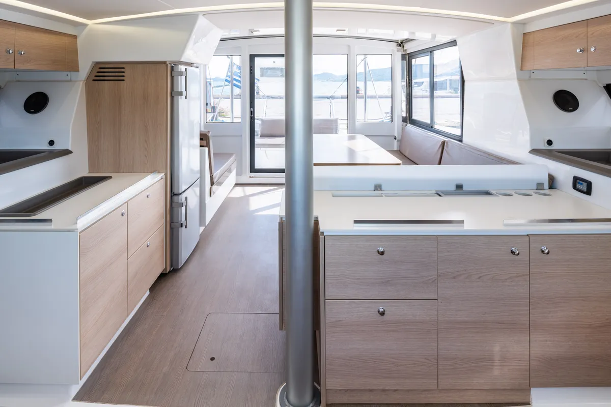 Galley of Theros, a Bali 4.1 catamaran at Municipal Unit of Lefkada, Greece