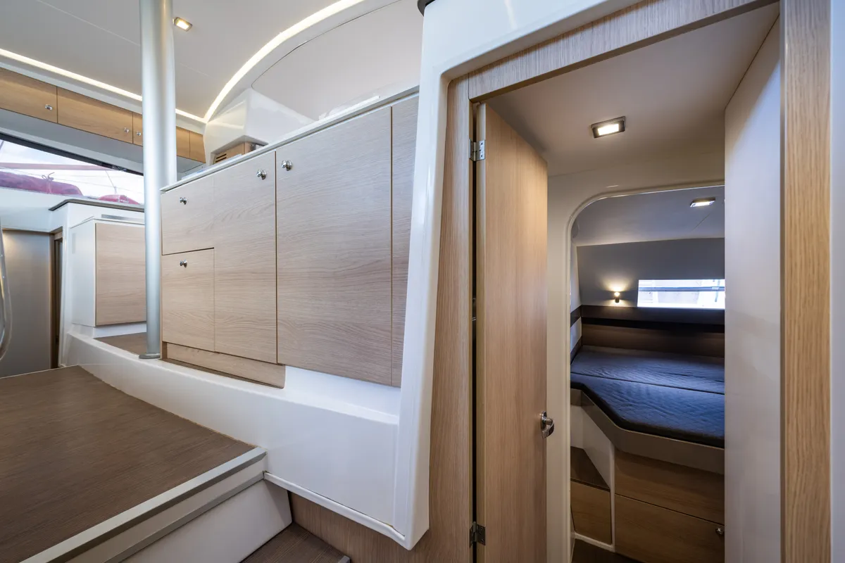 Salon of Theros, a Bali 4.1 catamaran at Municipal Unit of Lefkada, Greece