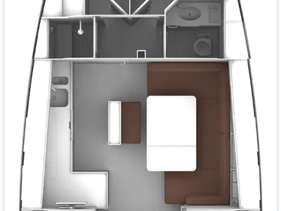 Floor plan of Sea Legend, a Bavaria Cruiser 46 - 4 cab.* sailboat at Punat, Croatia
