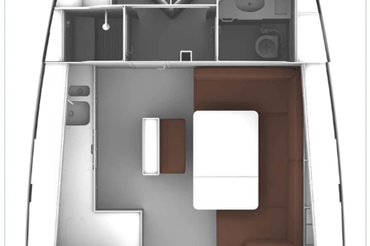 Floor plan of Sea Legend, a Bavaria Cruiser 46 - 4 cab.* sailboat at Punat, Croatia