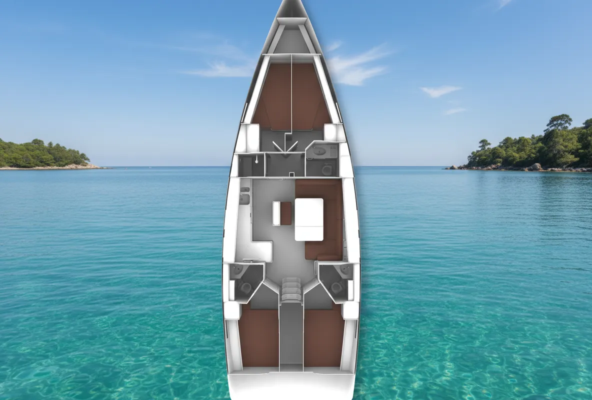 Exterior view of Sea Legend, a Bavaria Cruiser 46 - 4 cab.* sailboat at Punat, Croatia