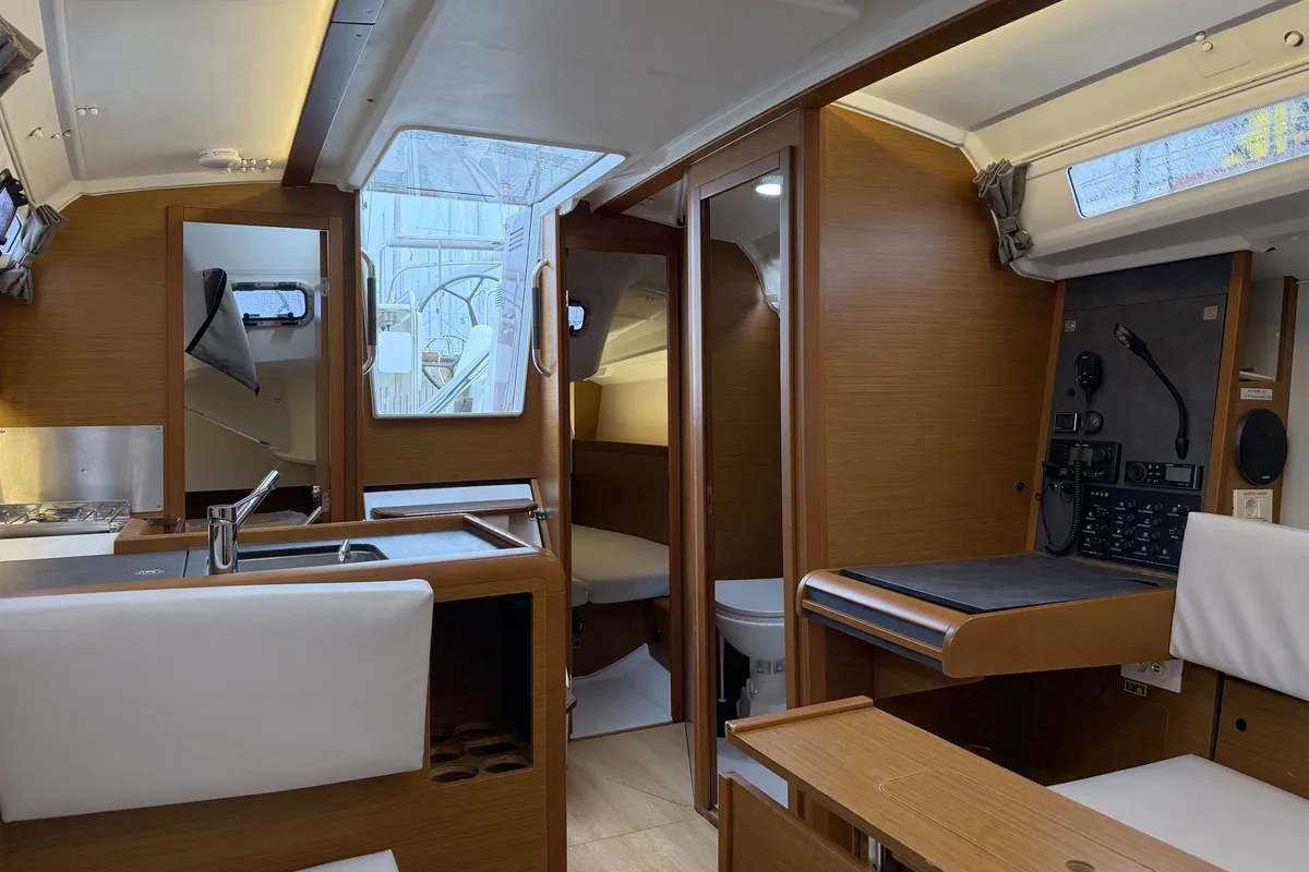 Salon of Ana, a Jeanneau Sun Odyssey 349 sailboat at Grad Pula, Croatia