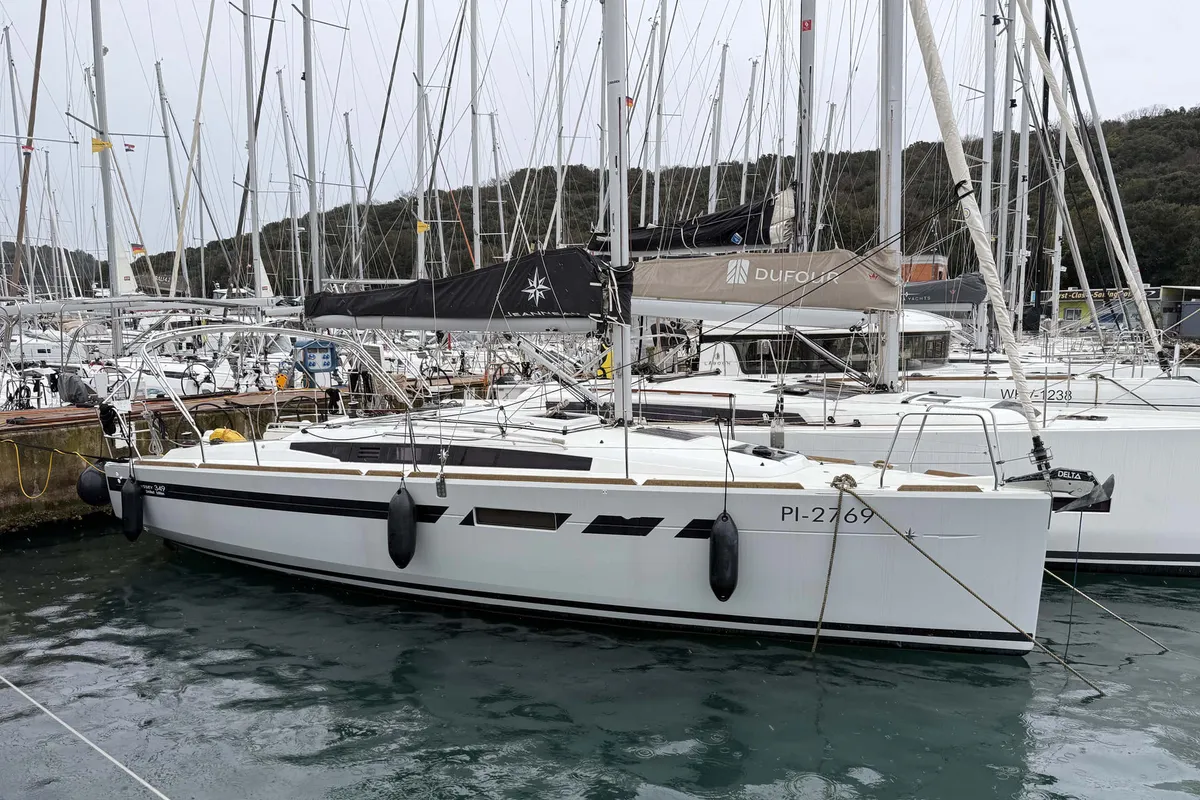 Exterior view of Ana, a Jeanneau Sun Odyssey 349 sailboat at Grad Pula, Croatia