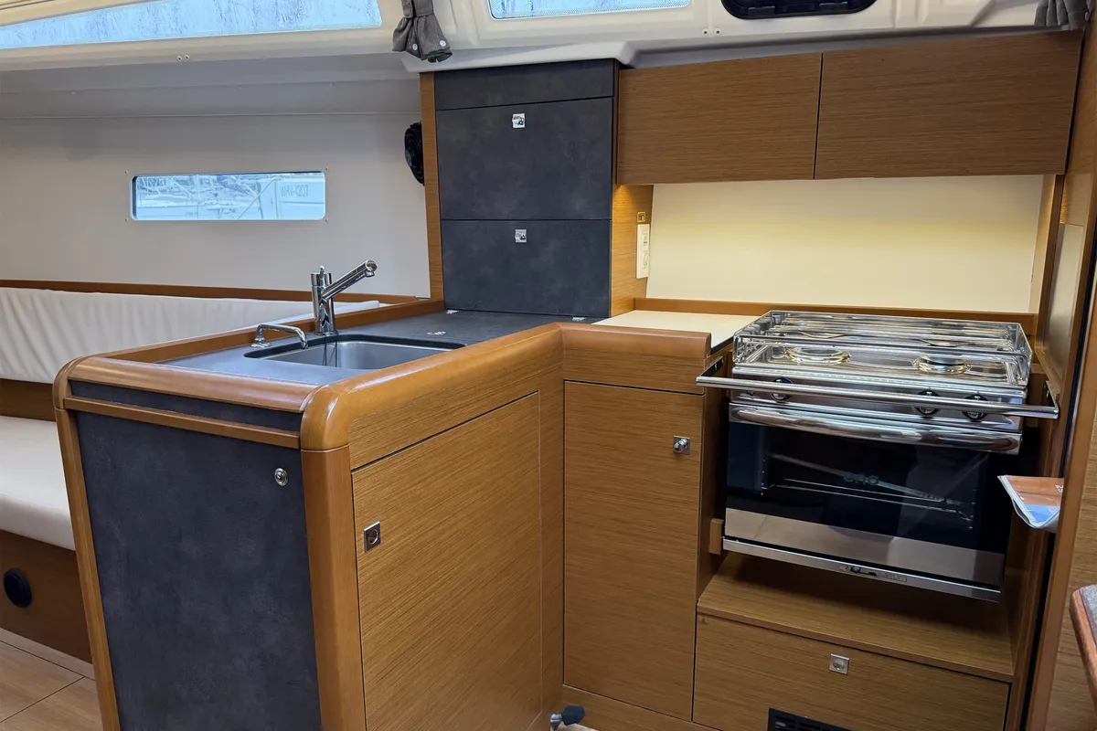 Galley of Ana, a Jeanneau Sun Odyssey 349 sailboat at Grad Pula, Croatia