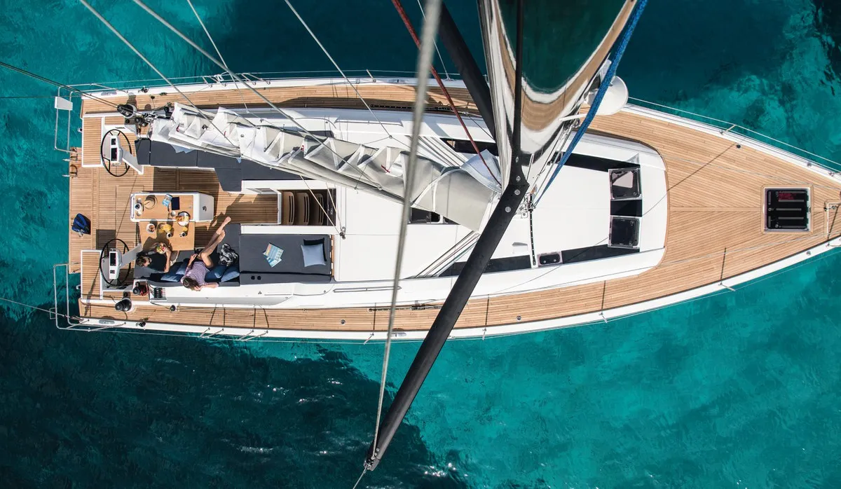 Cabin on Lima, a Beneteau Oceanis 51.1 sailboat at Cala Egos, Spain