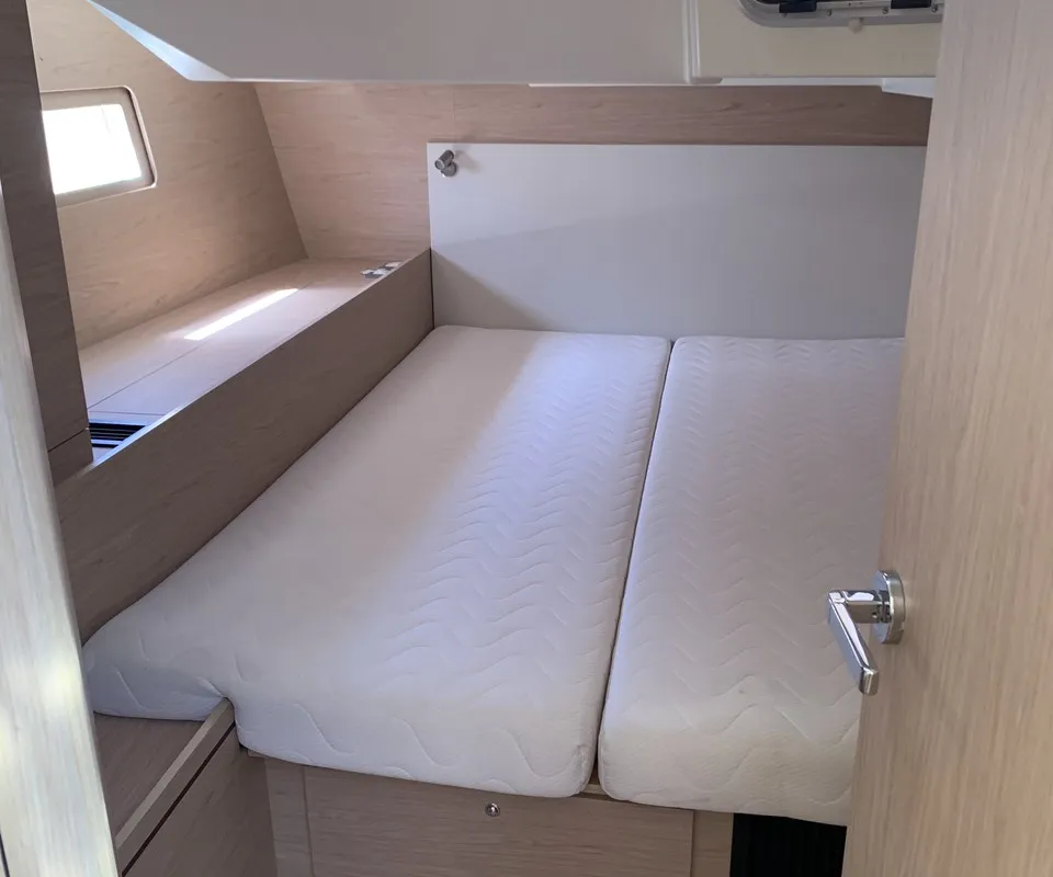 Deck of Lima, a Beneteau Oceanis 51.1 sailboat at Cala Egos, Spain