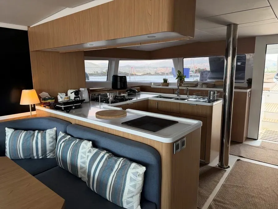 Kos 52.CAT2, a Bali 5.2 - 6 + 2 cab. catamaran at Lefkada, Greece
